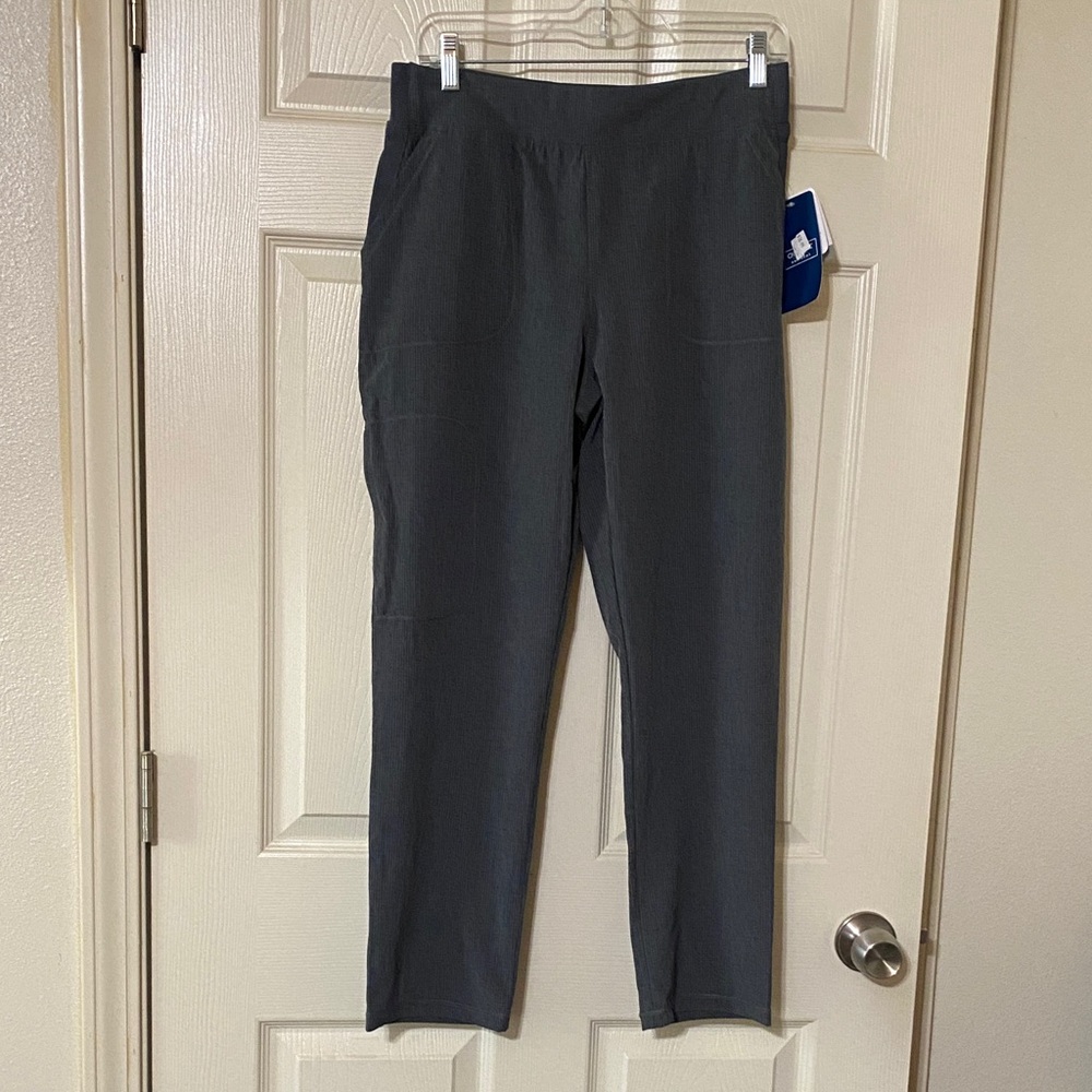 Cherokee Straight Leg Pants in Charcoal Gray